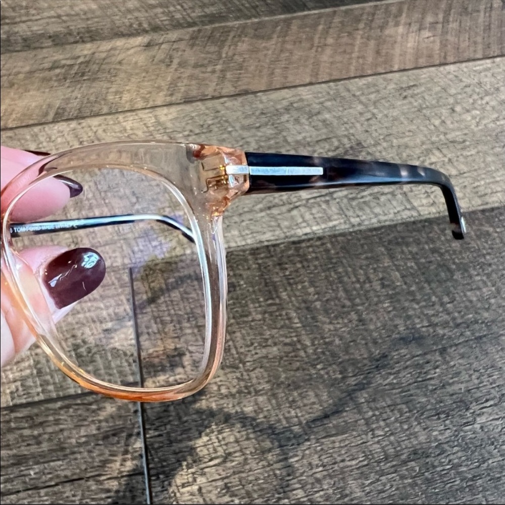Tom Ford clear glasses blue light blocking